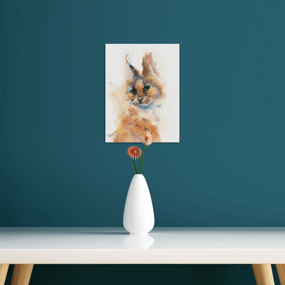 Serval portrait