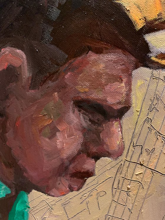 Jazz Oil On Canvas - Musicians