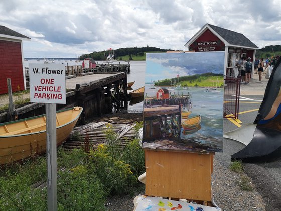 Lunenburg bay, plein air (16x20x0.7")