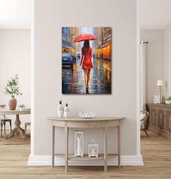 Rainy Street Reflections