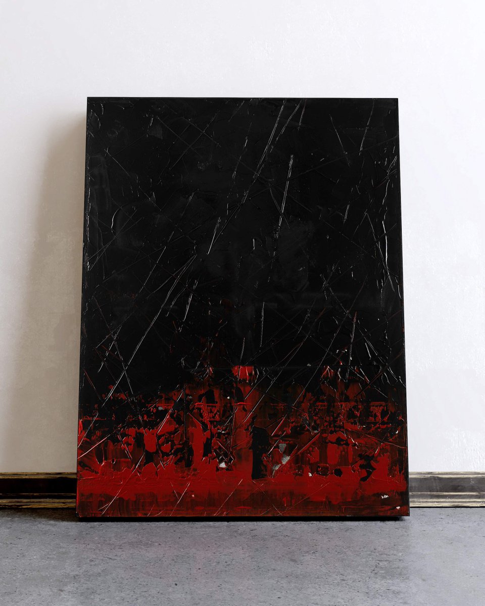 Breaking the Boundary - 40x30 inches Large Abstract Painting by Nemanja Nikolic