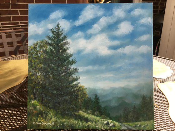 TENNESSEE HILLS - oil 12X12 (SOLD)