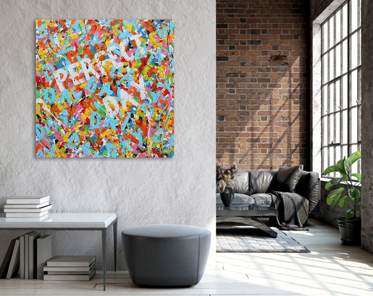Urban And Pop Acrylic Painting , Perfect Day By Isabelle Pelletane, 31 X 31, Artwork For Sale On Artfinder