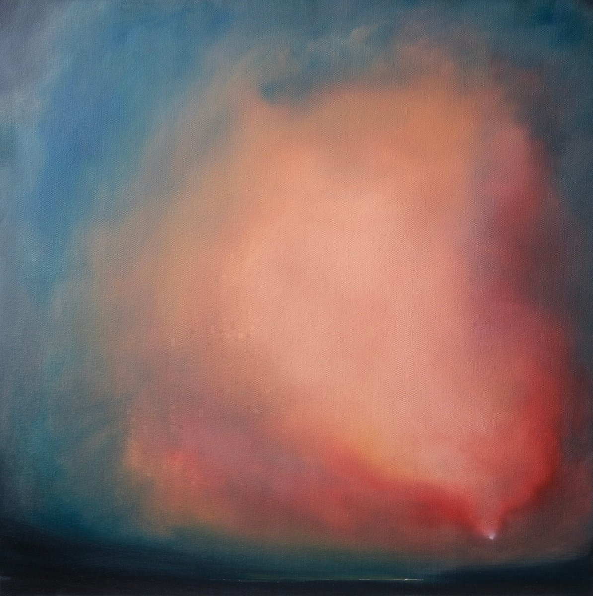 Abstract Landscape Oil Painting By Jonathan Speed, 24 X 24, Enchanting Moment, Original Artwork