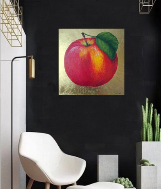 “Red Apple in the Gold of the Sun”