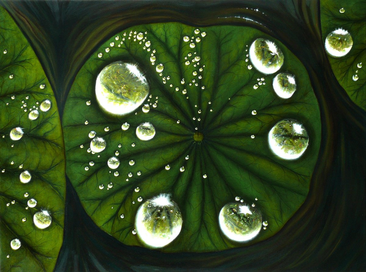 Photorealistic Botanical Oil Painting By Juan Bernal, 40 X 30", Jewels, Original Artwork