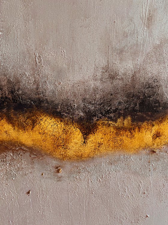 Gold and Beige Abstract