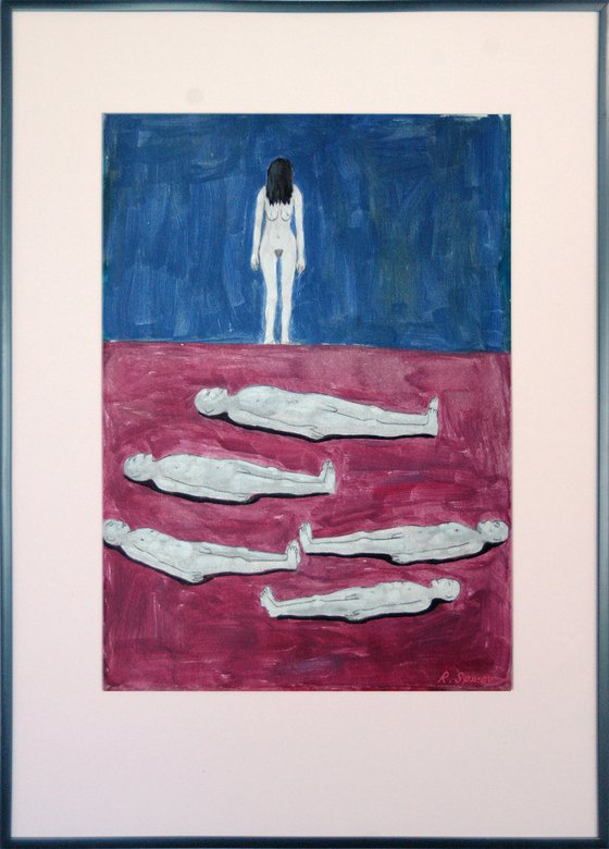 "Over The Hill". Drawing.