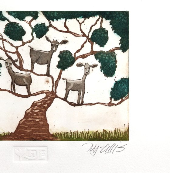 a set of Goat prints