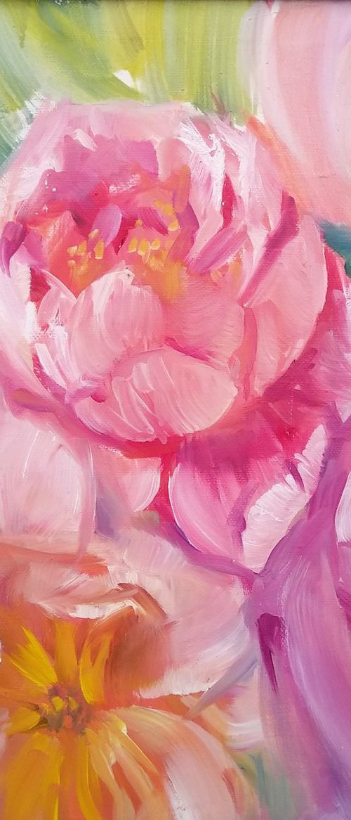 Pink flowers by HELINDA (Olga Müller)