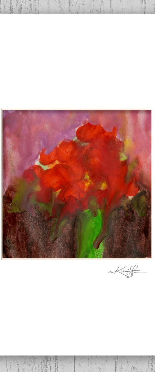 Encaustic Floral 58 by Kathy Morton Stanion