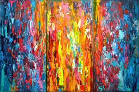 Feeling the Vibration - 100x150 cm - Big Painting XXL - Large Abstract, Huge, Gigantic Painting - Ready to Hang, Hotel, Office Wall Decor