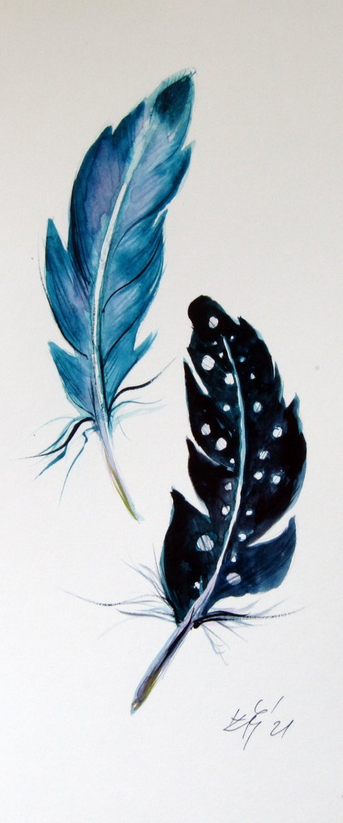 Blue feathers II by Kovács Anna Brigitta