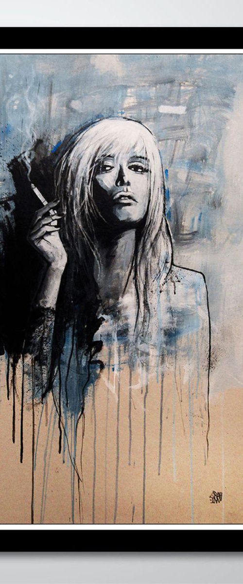 FEMME A LA CIGARETTE - Woman portrait by GRAFFMATT by GRAFFMATT
