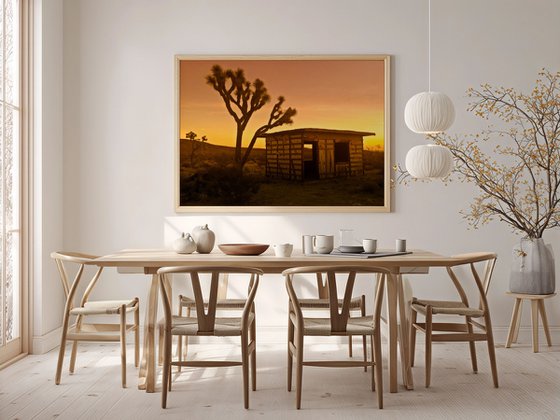 Joshua Tree Sunset Abandoned Cabin