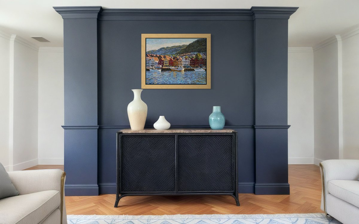 Summer Morning In Bergen By Nadezda Stupina, 31 X 24, Artwork For Sale On Artfinder