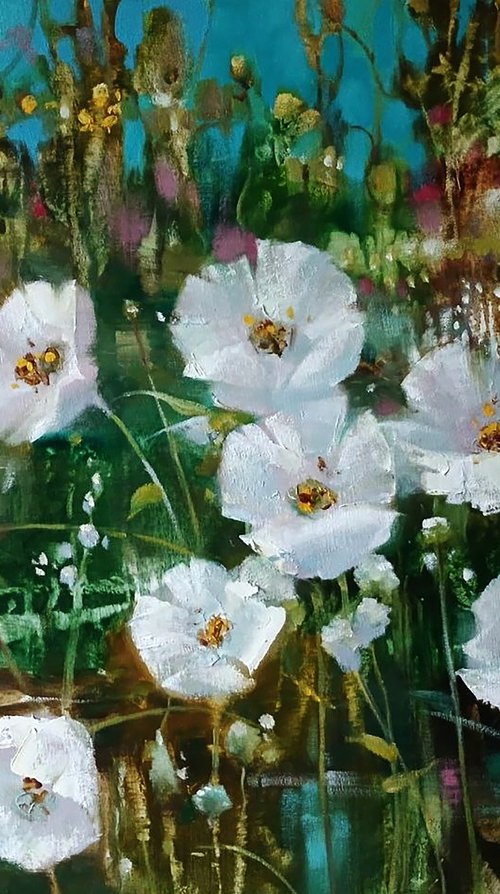 White Flowers by Anatolii Tarabаnov