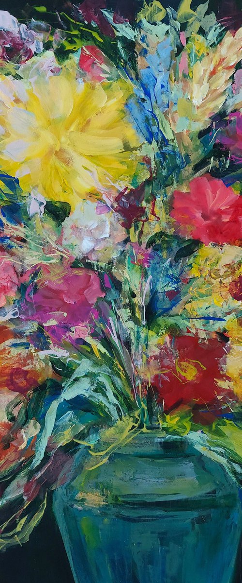 Flowers in vase 1 by Katia Solodka