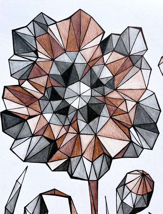 TERRACOTTA POPPY IN CALM FIELD