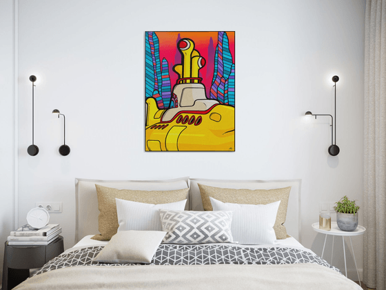 Yellow Submarine on Pink