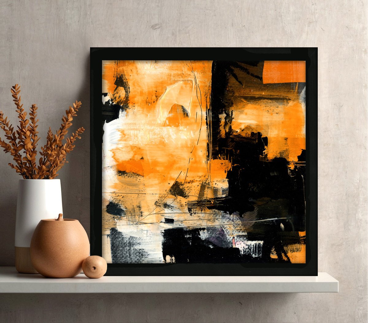 Abstract Painting By Kathy Morton Stanion, 13 X 13", Secret Moments 7, Original Artwork