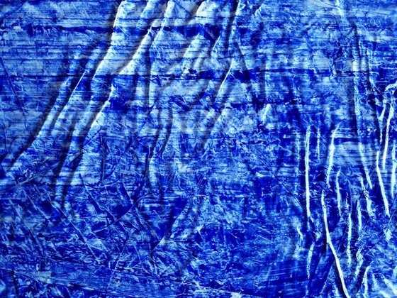 Ultramarine (n.215) - abstract landscape - 95 x 80 x 2,50 cm - ready to hang - acrylic painting on stretched canvas