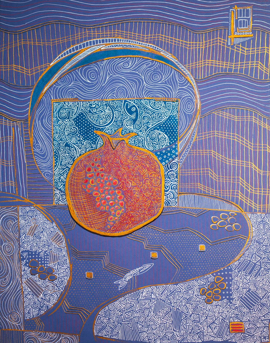 A space pomegranate by Fefa Koroleva