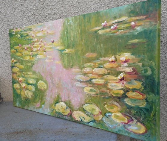 Replica of Monet's water lilies