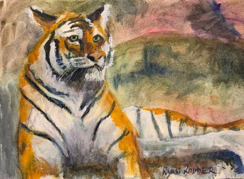 Sitting Tiger by Ryan  Louder