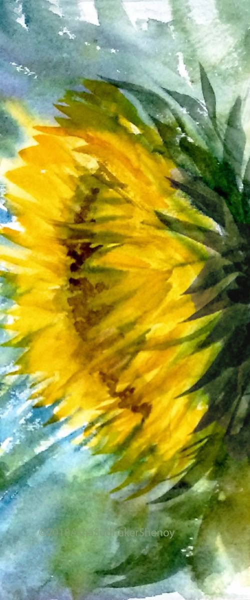 The Last Sunflower, inspired by Van Gogh by Asha Shenoy