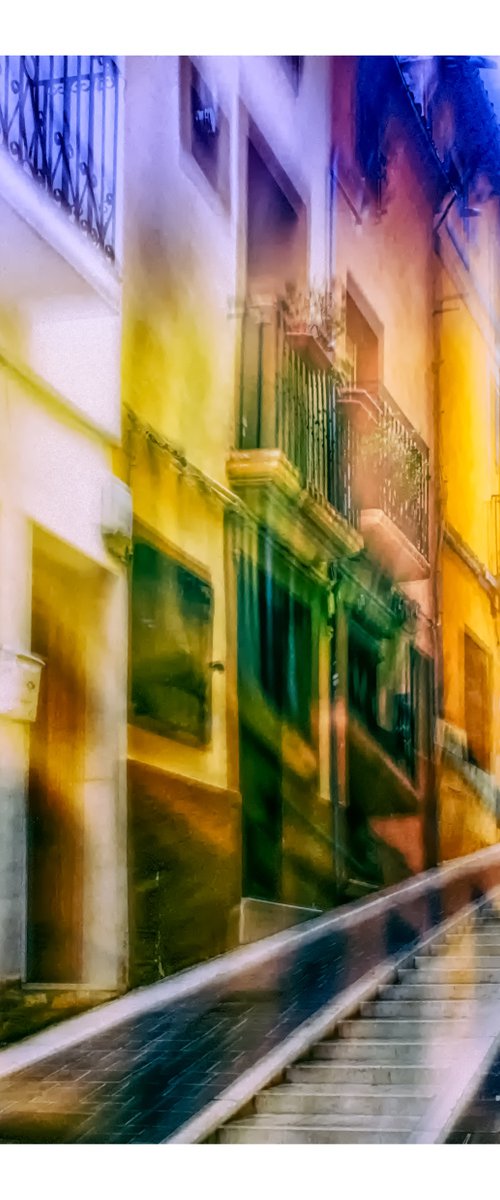 Spanish Streets 10. Abstract Multiple Exposure photography of Traditional Spanish Streets. Limited Edition Print #1/10 by Graham Briggs