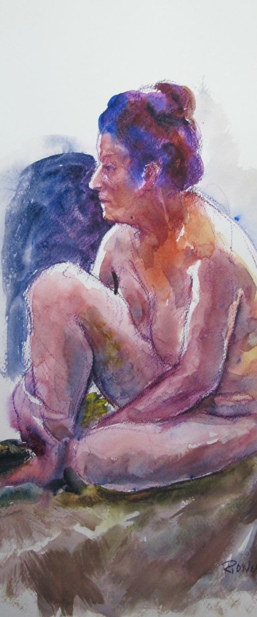 Seated female nude by Rory O’Neill