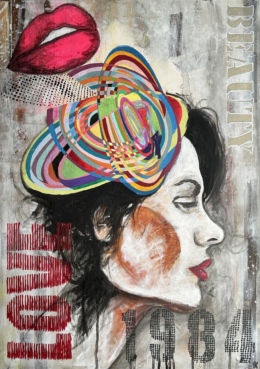 Urban And Pop Portrait Painting By Jakub Dk - Jakub D Krzewniak, 20 X 28, 1984, Original Artwork