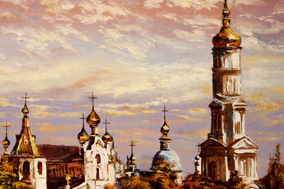 Autumn monastery , Old town , cityscape