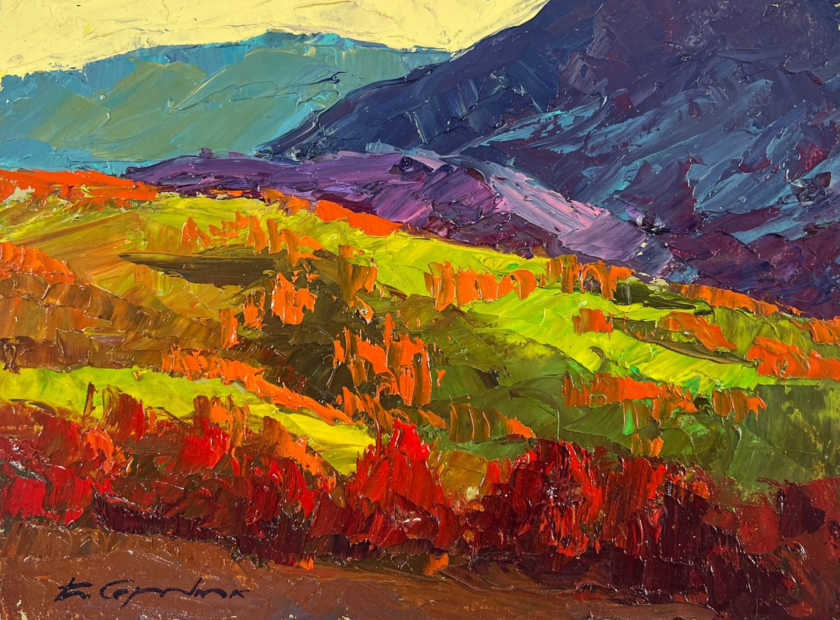 Flame Of Leaves In The Autumn Wind By Boris Serdyuk, 9 X 7, Artwork For Sale On Artfinder