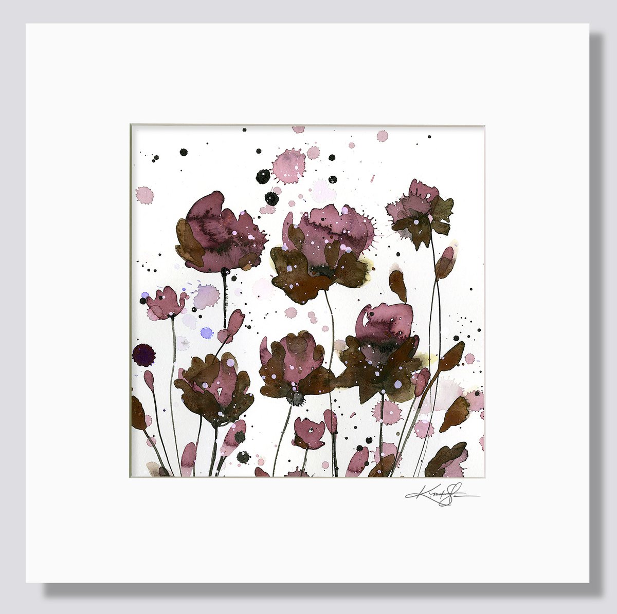 Floral Charm 2 - Abstract Flower Painting by Kathy Morton Stanion by Kathy Morton Stanion