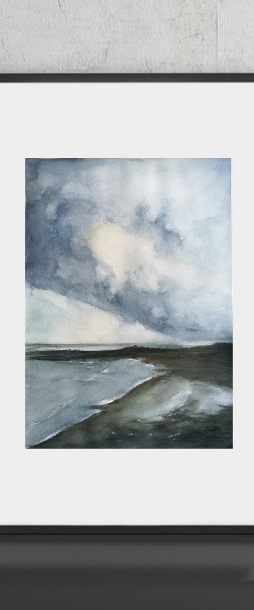 Seashore - Original Watercolour - Sea & Sky by Daniela Roughsedge