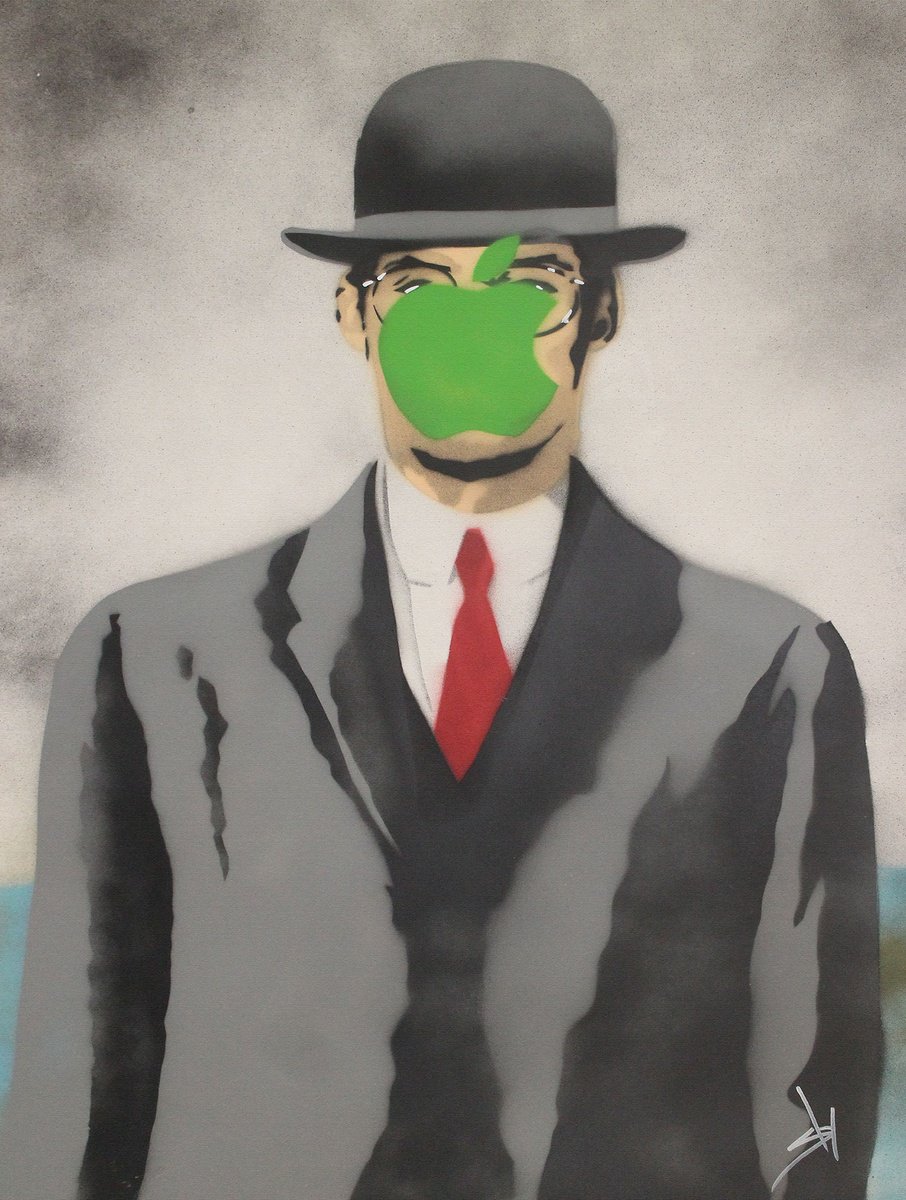 Surrealistic Still Life Painting By Juan Sly, 23 X 30", Other No.15 Magritte (Bc)., Original Artwork