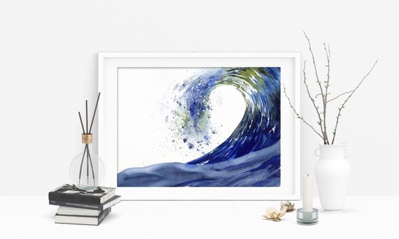 Waves in Japan Art Style