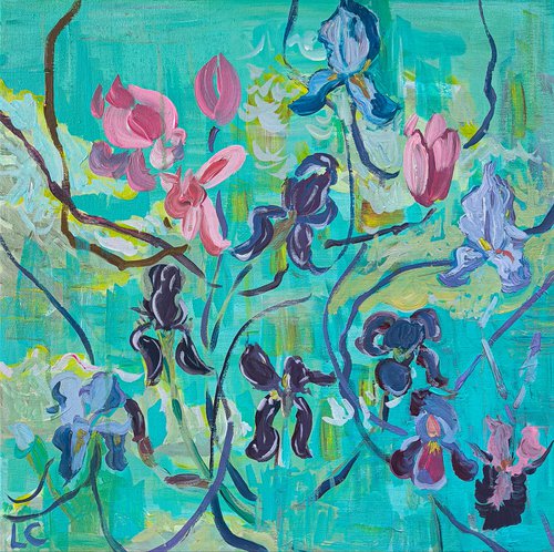 Iris bloom too by Linda Clerget