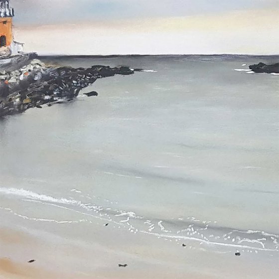 Portpatrick Dumfries Scottish Seascape Framed Painting