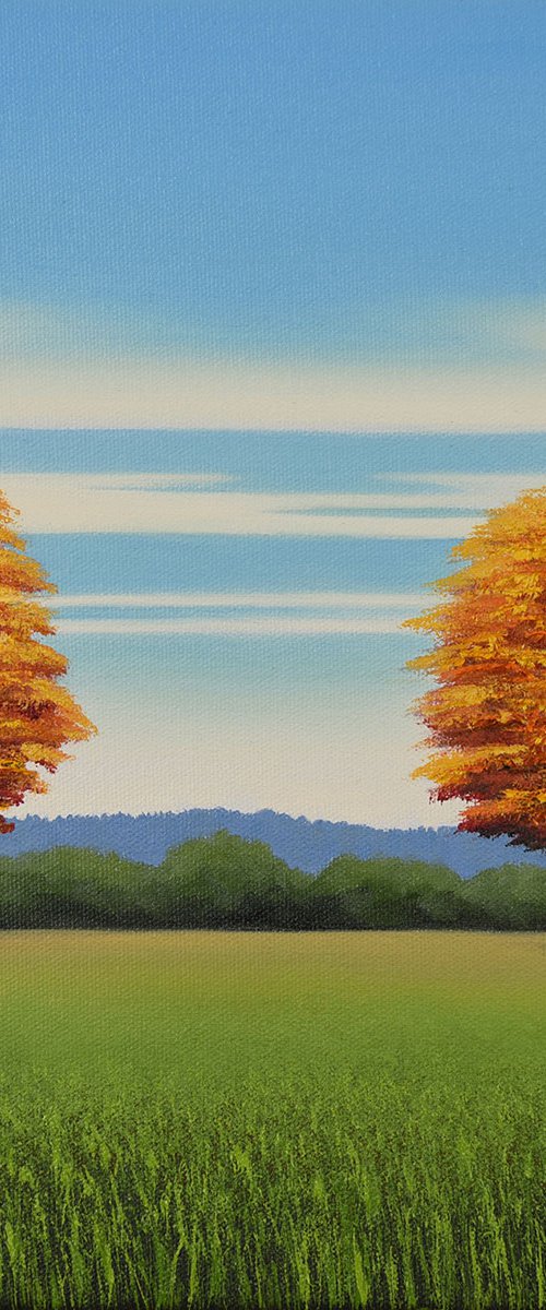 Gold Trees - Blue Sky by Suzanne Vaughan