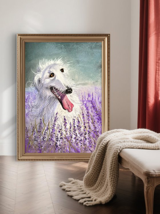 Dog Portrait Lavanda Field