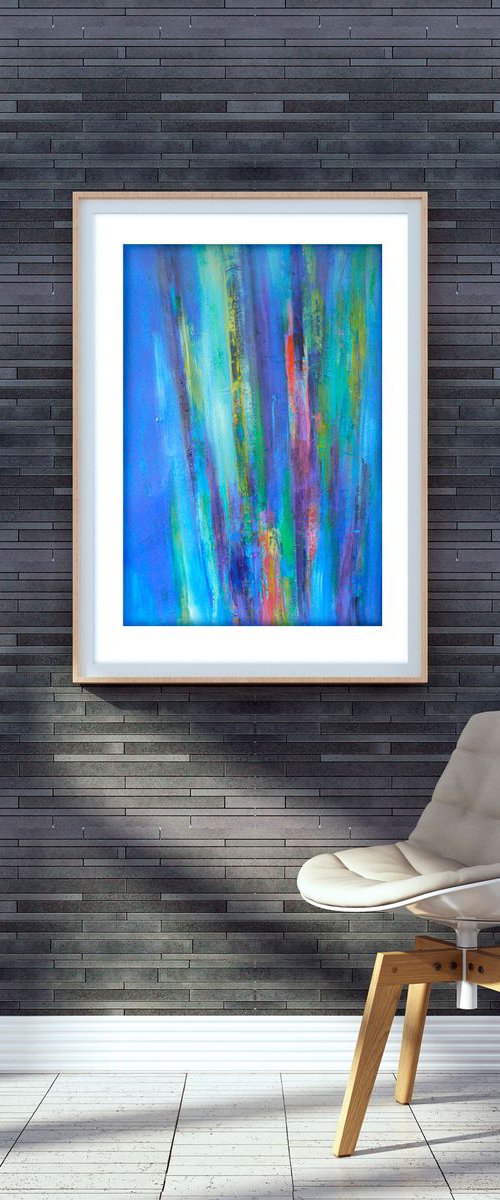 Blue abstract #2 by Carolynne Coulson