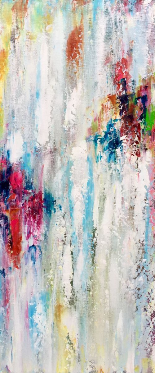 Abstract Neon Flash 20"x20" by Emma Bell