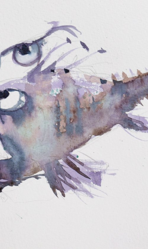 FIsh with bad diagnosis by Goran Žigolić Watercolors