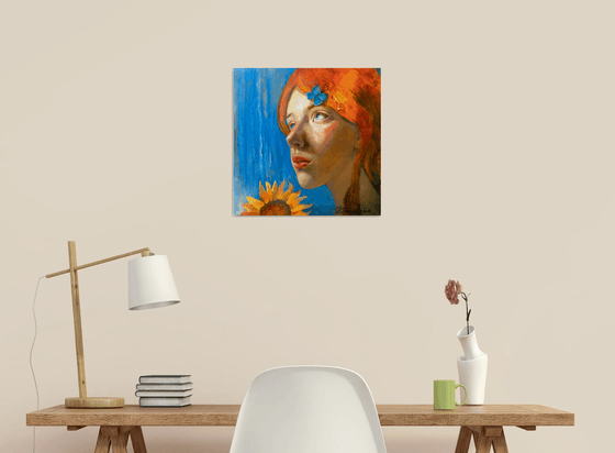 Girl with butterfly