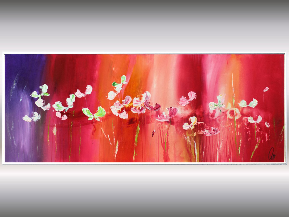 Fruhling 2 - Abstract Art - Acrylic Painting - Canvas Art - Abstract Flower Painting - Rea... by Edelgard Schroer