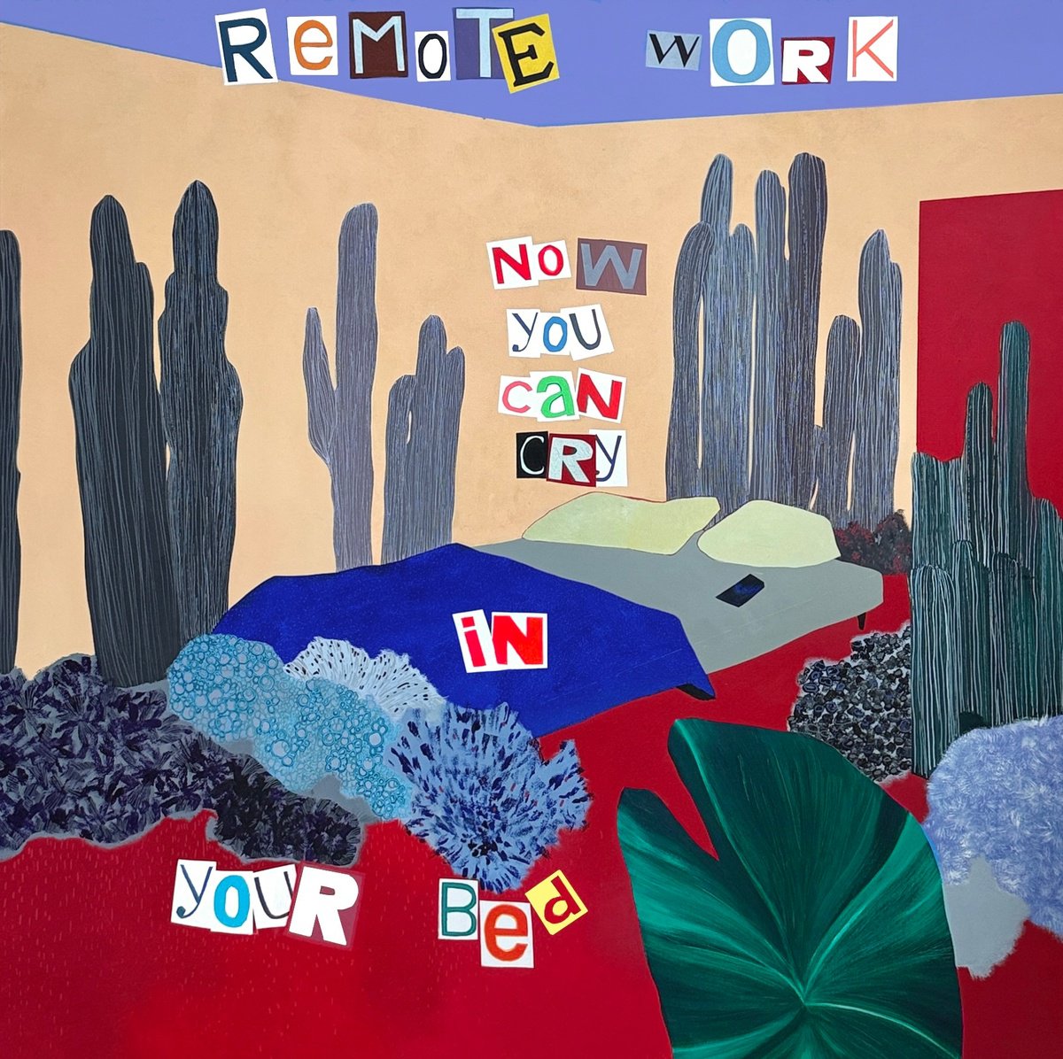 Abstract Still Life Acrylic Painting By Elizaveta Pugacheva, 47 X 47, Remote Work, Original Artwork