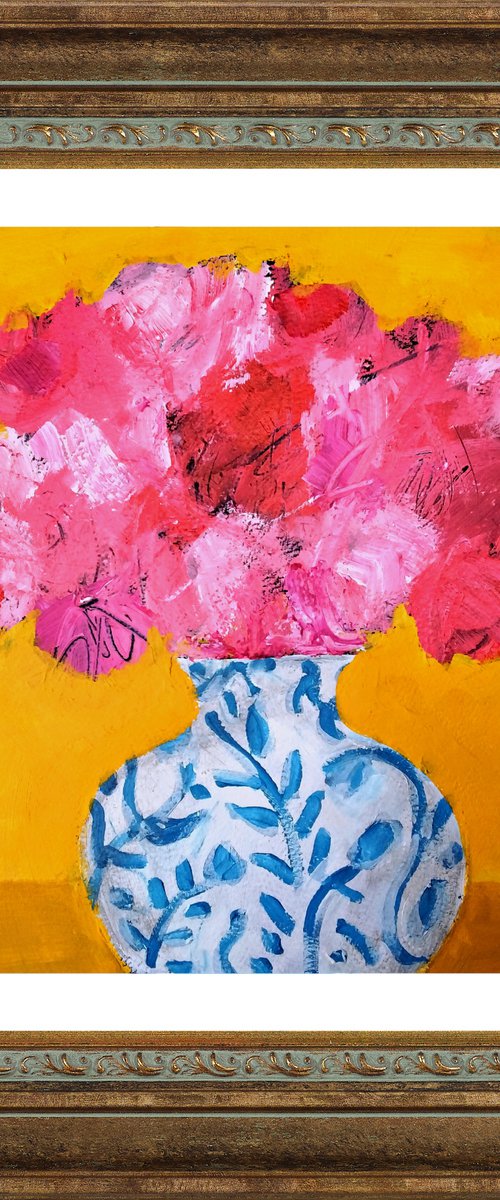 Bouquet in a Chinese Vase III by Jan Rippingham
